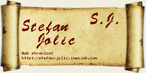 Stefan Jolić vizit kartica